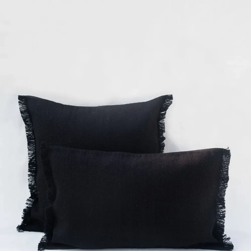 Coussins textile - NO-MAD Prerit Cushion Cover in Cotton Jute with Hand-Frayed Edges - NO-MAD