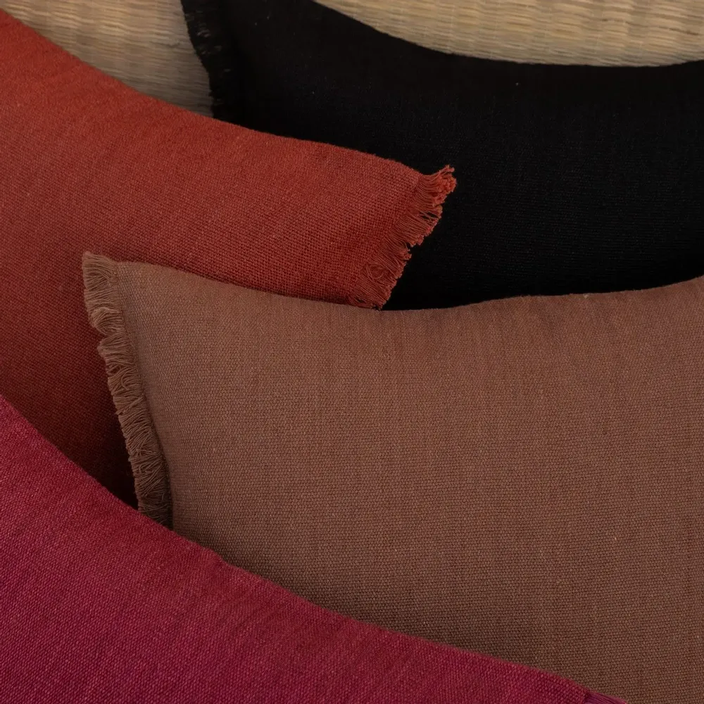 Coussins textile - NO-MAD Prerit Cushion Cover in Cotton Jute with Hand-Frayed Edges - NO-MAD