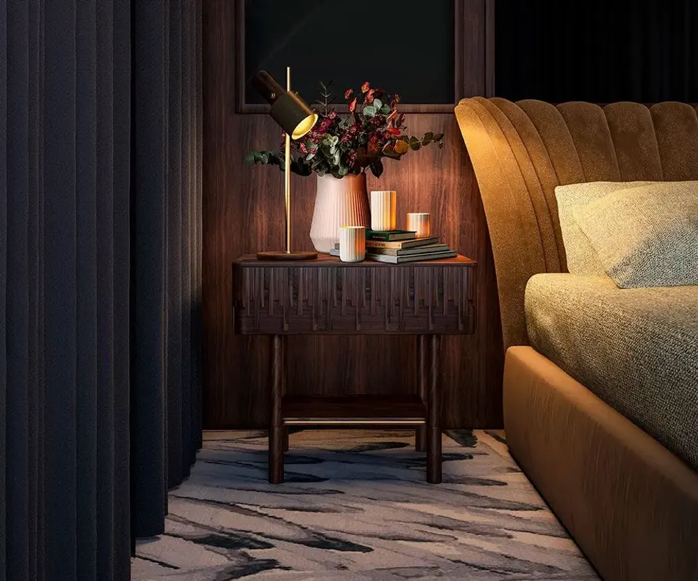 Tables de nuit - Campbell Bedside Table by Wood Tailors Club - WOOD TAILORS CLUB