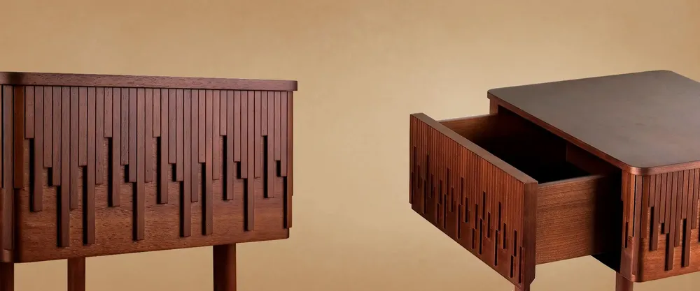 Tables de nuit - Campbell Bedside Table by Wood Tailors Club - WOOD TAILORS CLUB