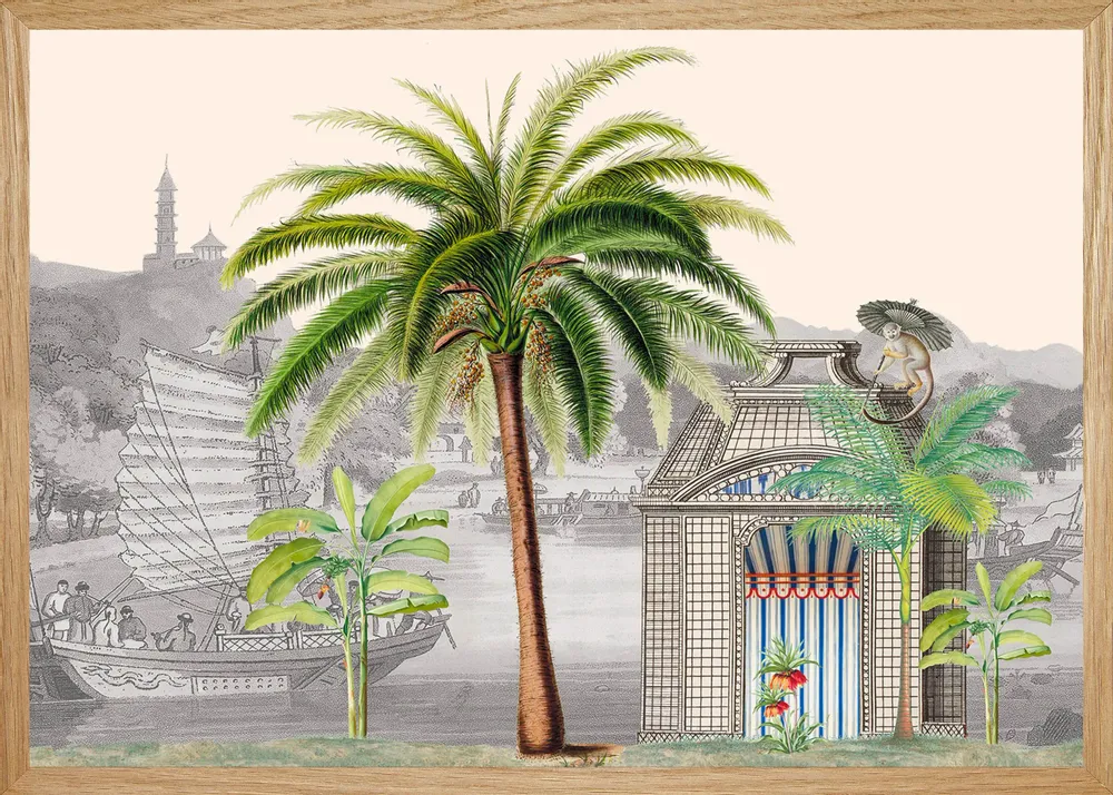 Poster - Panoramic Botanica Illustration - PARADISIO IMAGINARIUM