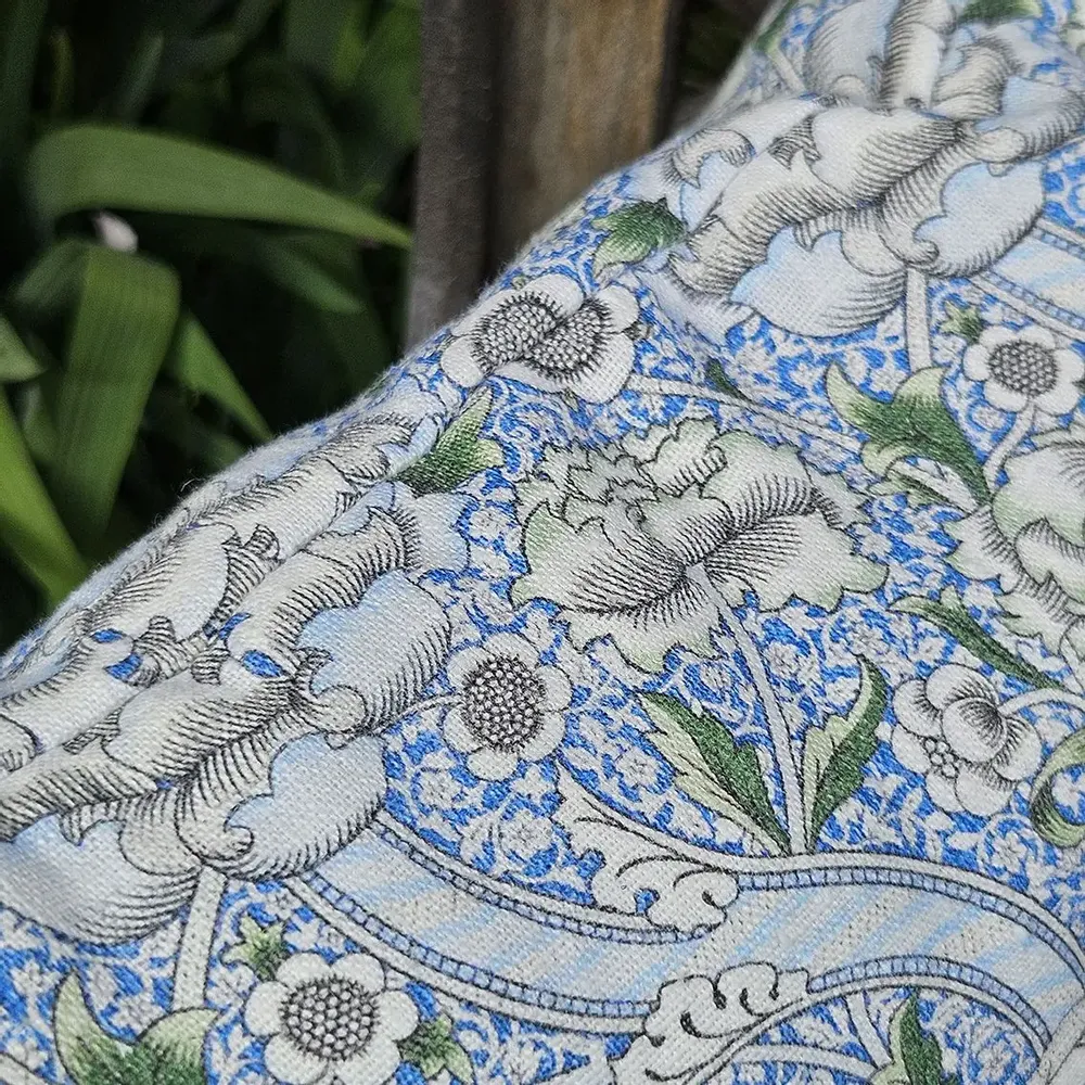 Cushions - Blue floral pillowcase William MOrris Wandle 100% linen - NORAVILLA