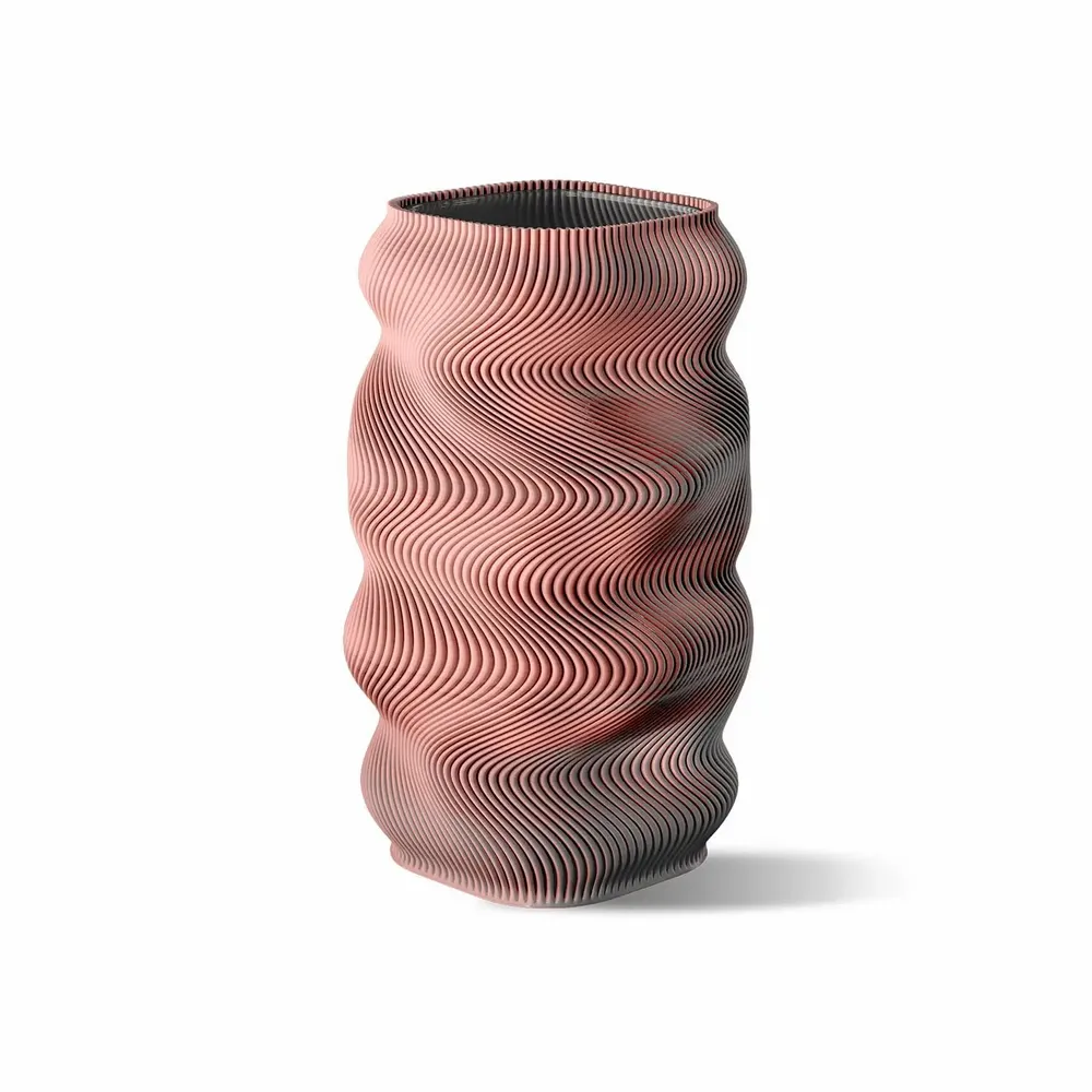 Vases - Moiré Vase - Salmon - SHEYN