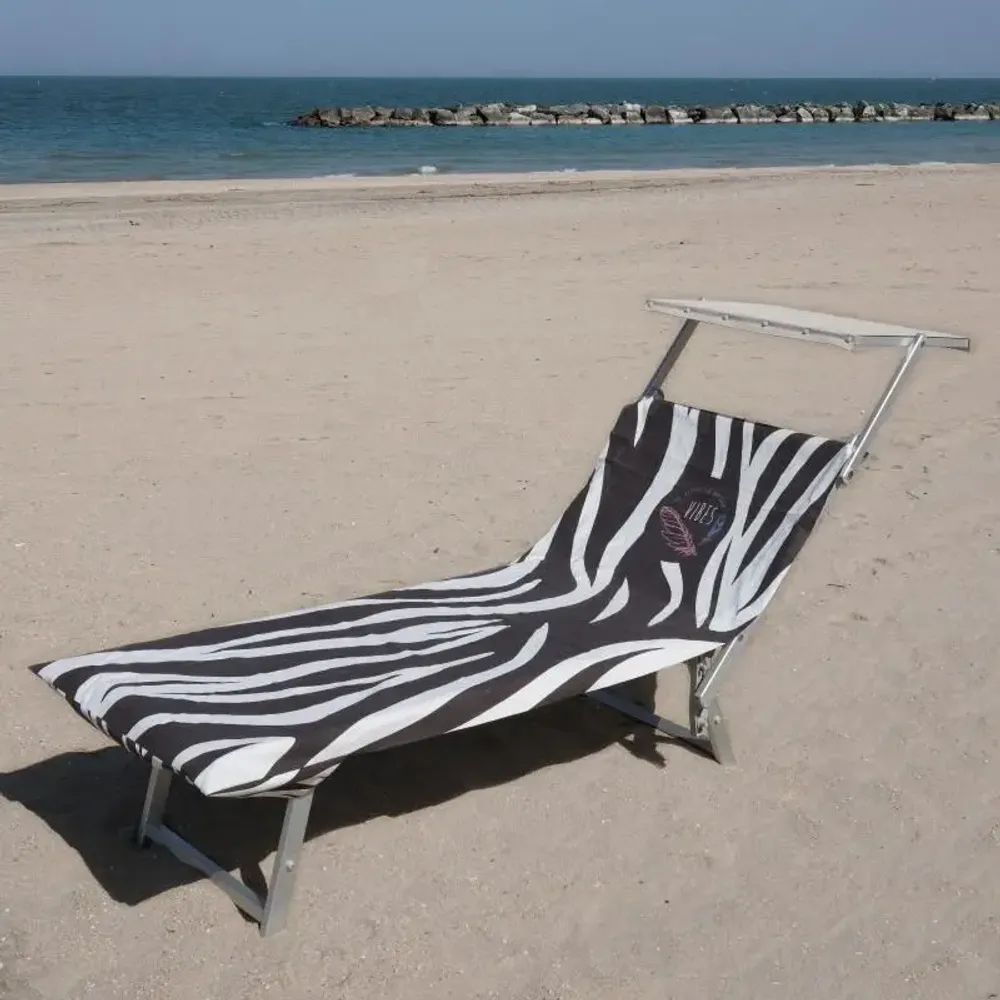 Travel accessories - No-Wind Black & White Beach Towel - BEACH VIBES