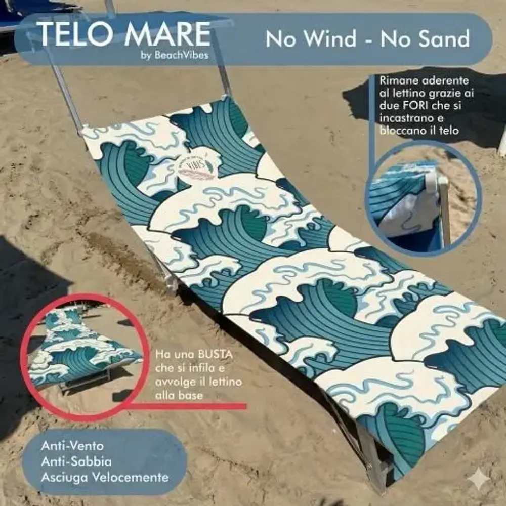 Travel accessories - Onda Jappo No-Wind Beach Towel - BEACH VIBES
