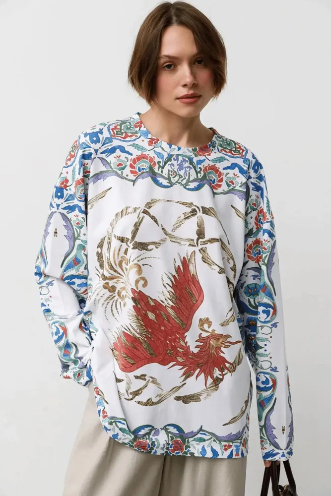 Apparel - Long-Sleeve T-Shirt “Simurgh at Dawn” - MARALETTO