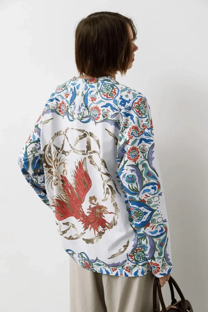 Apparel - Long-Sleeve T-Shirt “Simurgh at Dawn” - MARALETTO