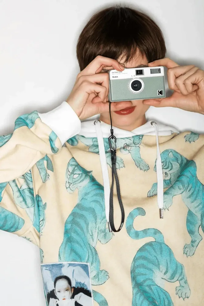 Apparel - All-Over Print Hoodie “White Heron” - MARALETTO