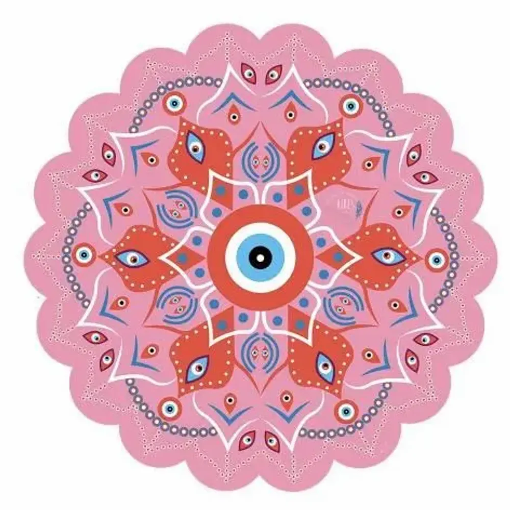 Travel accessories - Mandala Rose Round Beach Towel - BEACH VIBES