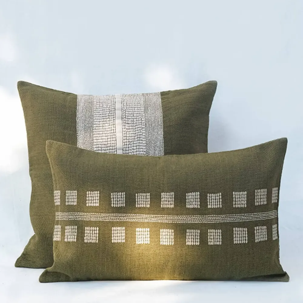 Coussins textile - NO-MAD Rekh & Chakhon Cushions in Cotton Jute - NO-MAD