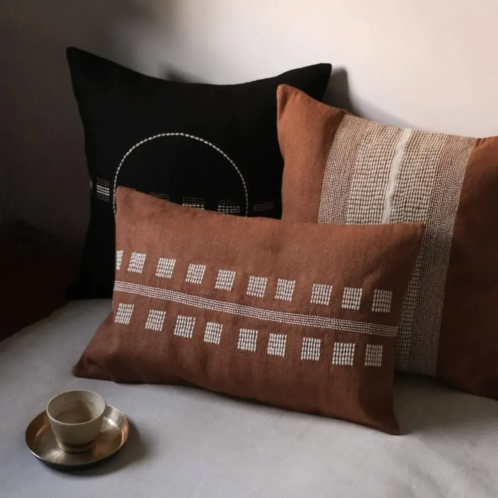 Coussins textile - NO-MAD Rekh & Chakhon Cushions in Cotton Jute - NO-MAD