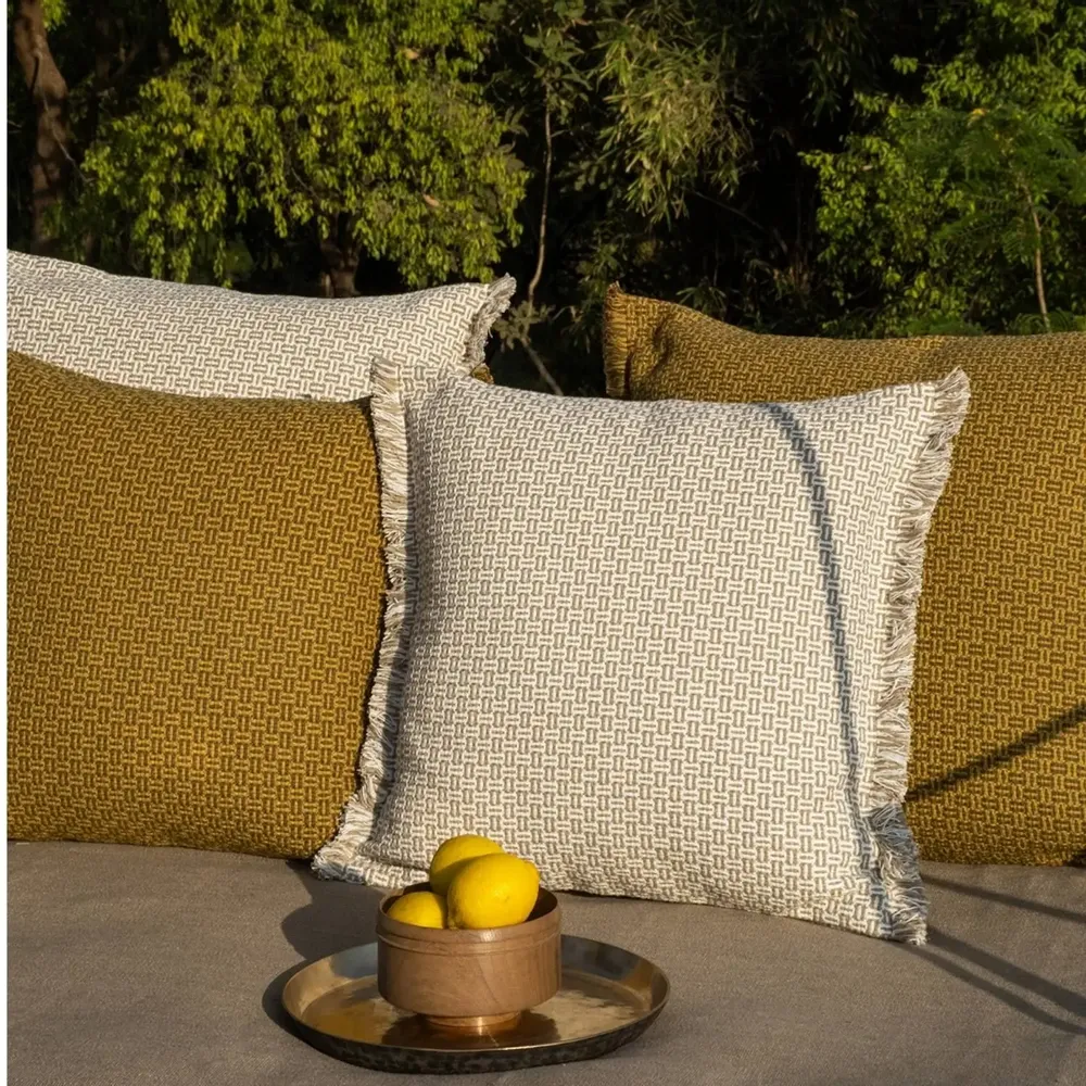 Coussins textile - NO-MAD Bunai Cushion Cover in Stuctured  Woven Cotton - NO-MAD