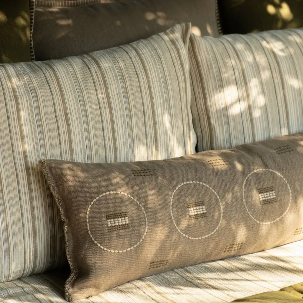 Fabric cushions - NO-MAD Shunya Cushions and Lumbar Cushions in Cotton Jute - NO-MAD