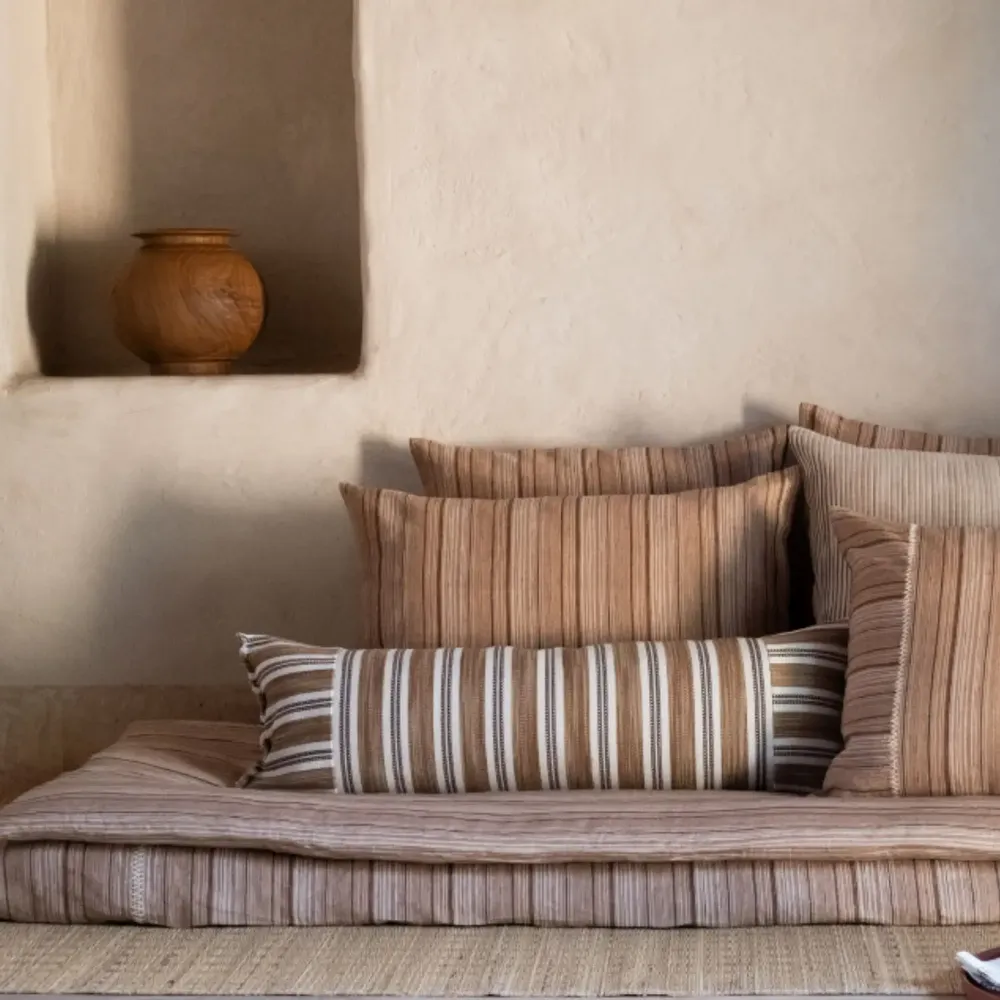Coussins textile - NO-MAD Pratha Cushion Covers and Lumbar Cushions in Woven Cotton - NO-MAD