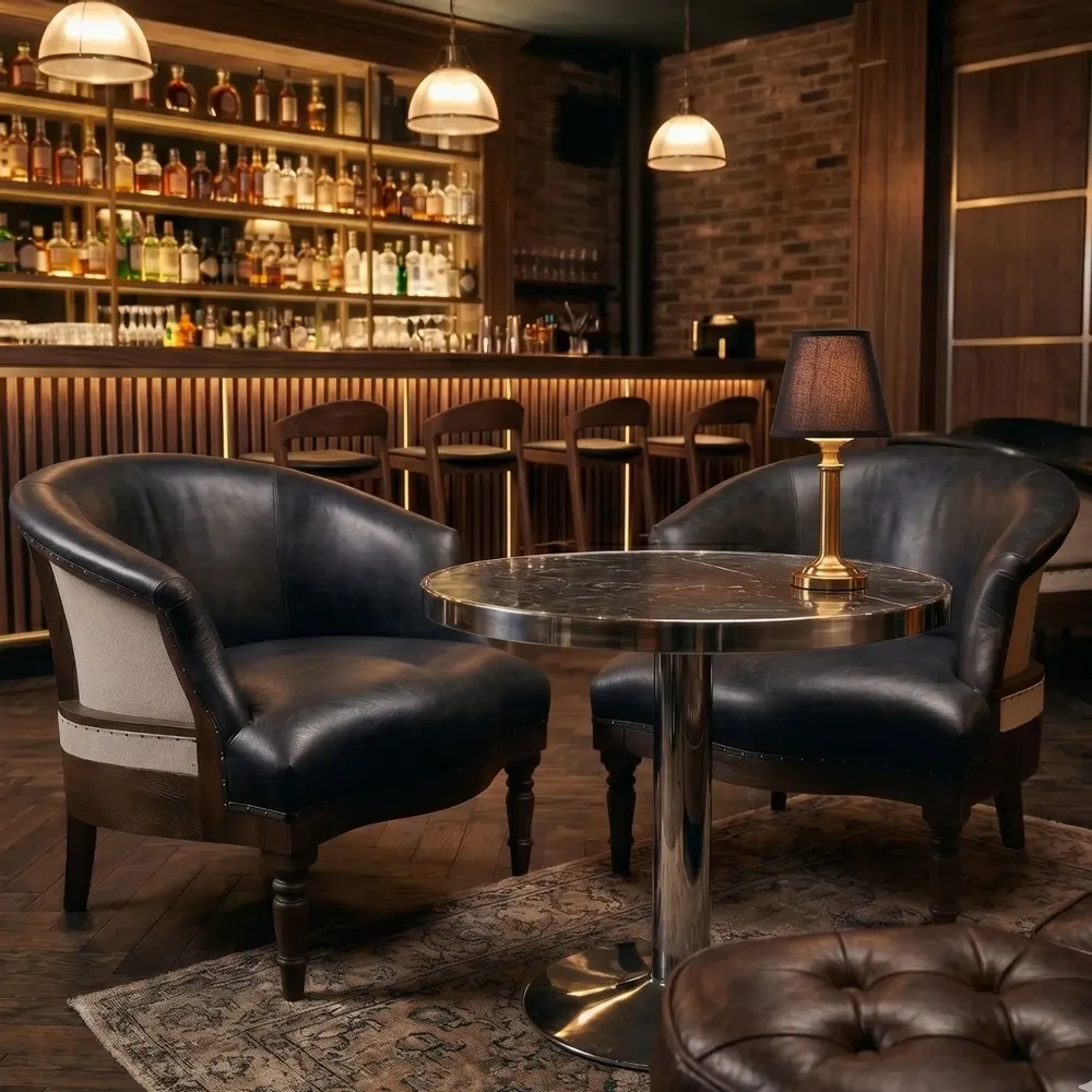 Chairs for hospitalities & contracts - Cotton Essence Special Leather | Small armchair - CREARTE COLLECTIONS