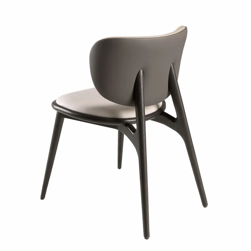 Chaises - Chaise en similicuir crème et gris foncé - ANGEL CERDÁ