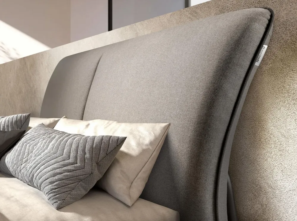 Beds - Dark grey fabric bed - ANGEL CERDÁ