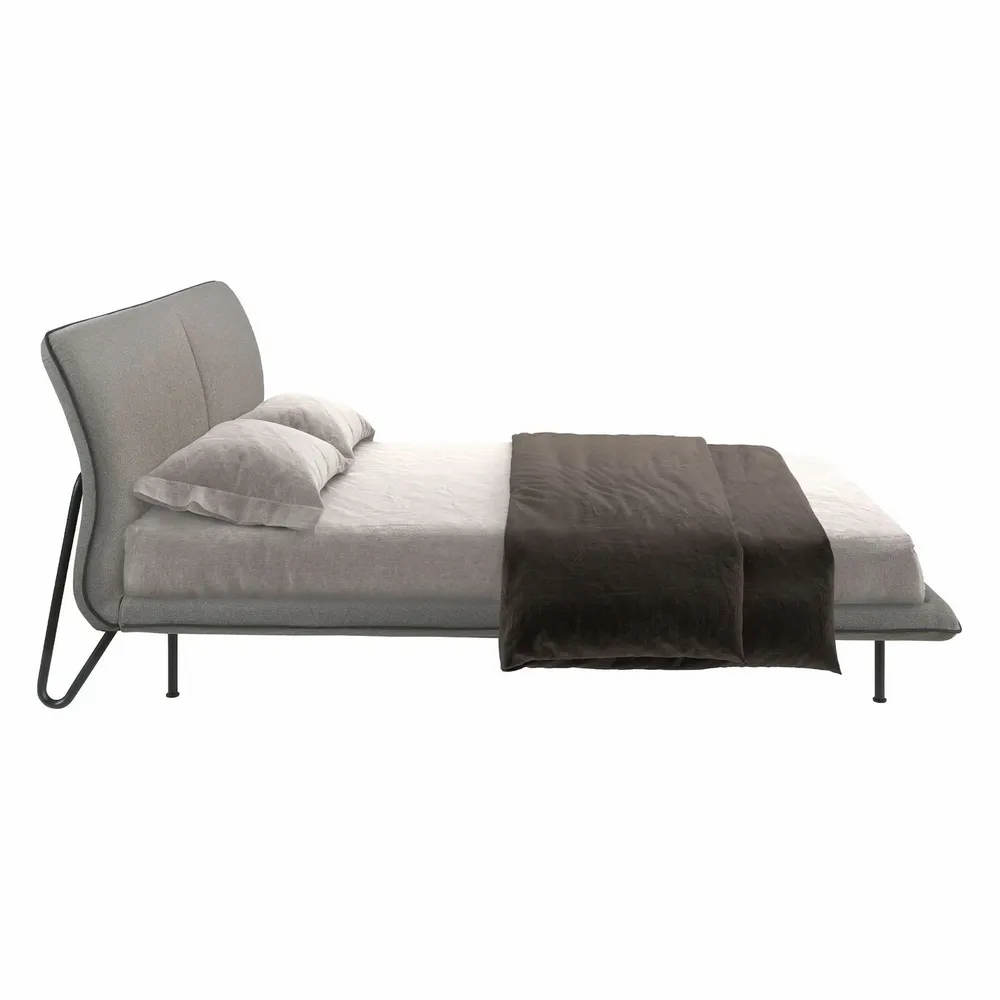 Beds - Dark grey fabric bed - ANGEL CERDÁ