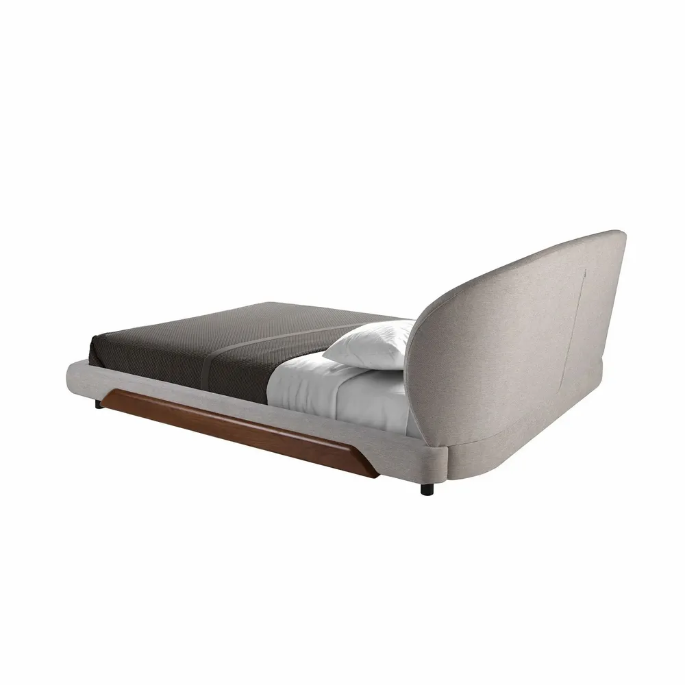 Beds - Light grey fabric bed - ANGEL CERDÁ