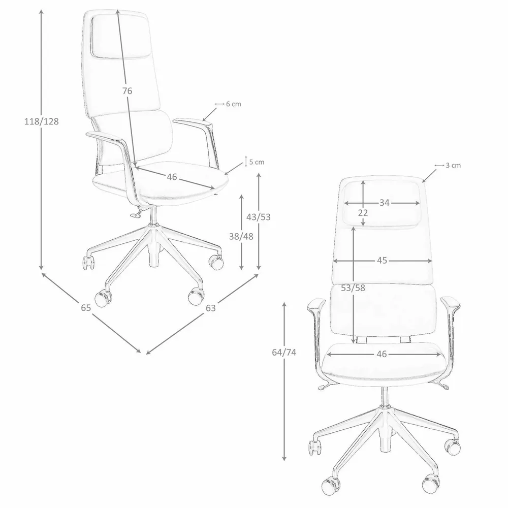 Desks - Swivel office chair in brown leatherette - ANGEL CERDÁ