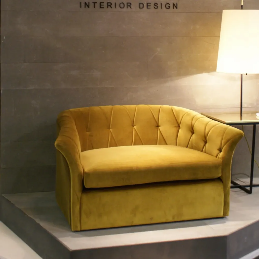 Lounge chairs for hospitalities & contracts - Isabella Sofa Lounge armchair - extra wide - Upholstered Velvet Siege - DUISTT
