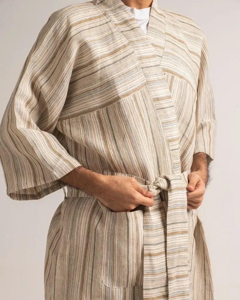 Peignoirs - NO-MAD Loungewear Linen Robes - NO-MAD