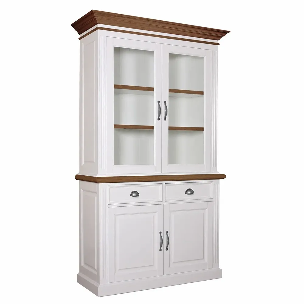 Storage boxes - Vitrine Chic Oak 2x2 portes 2 tiroirs - XO INTERIORS
