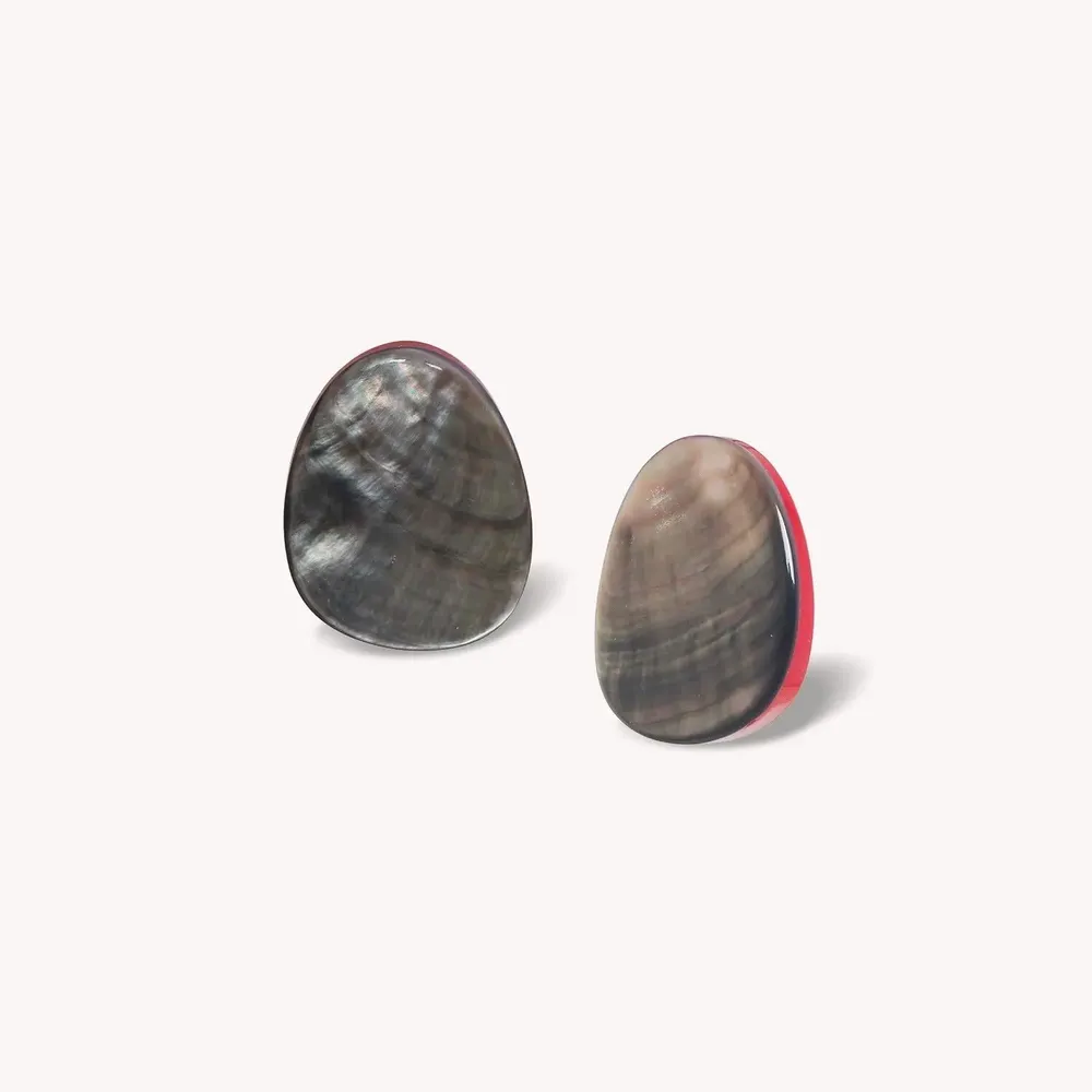 Jewelry - Simple black lip clip earrings - Sumida - NATURE BIJOUX