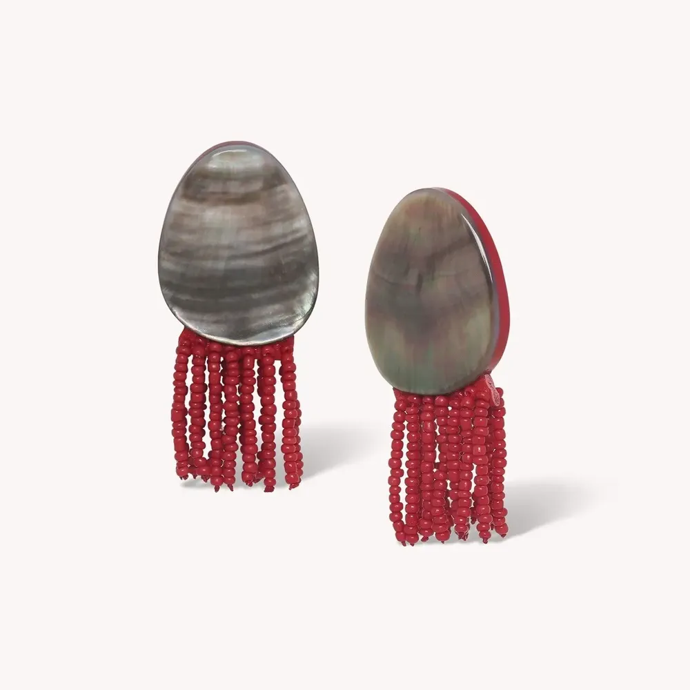 Bijoux - Boucles d'oreilles poussoir pampilles courtes - Sumida - NATURE BIJOUX