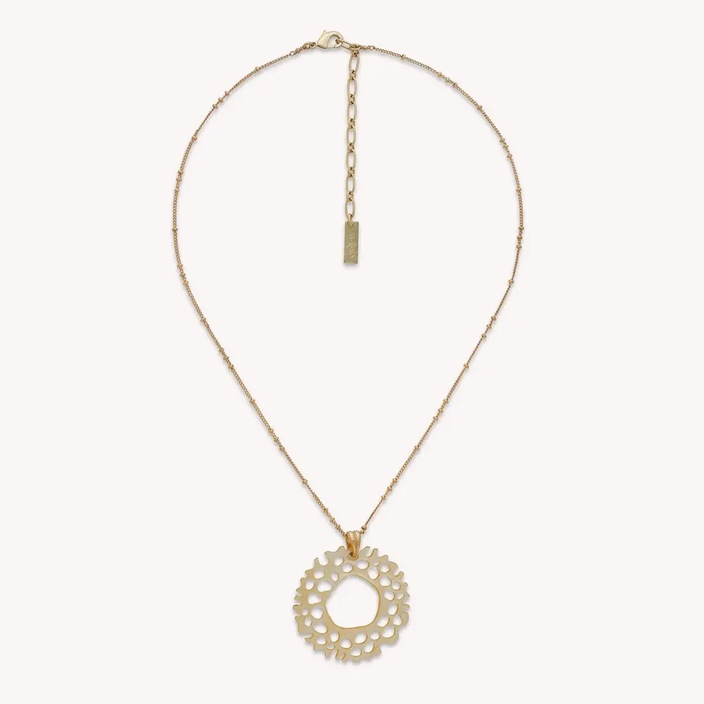 Jewelry - Golden MOP ring pendant necklace - Corallium - NATURE BIJOUX