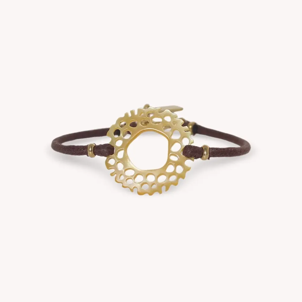 Jewelry - Golden MOP ring bracelet - Corallium - NATURE BIJOUX