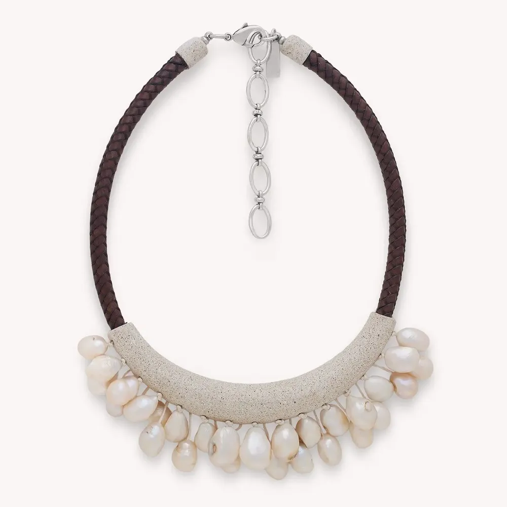 Bijoux - Collier plastron multi perles baroques - Bora Bora - NATURE BIJOUX