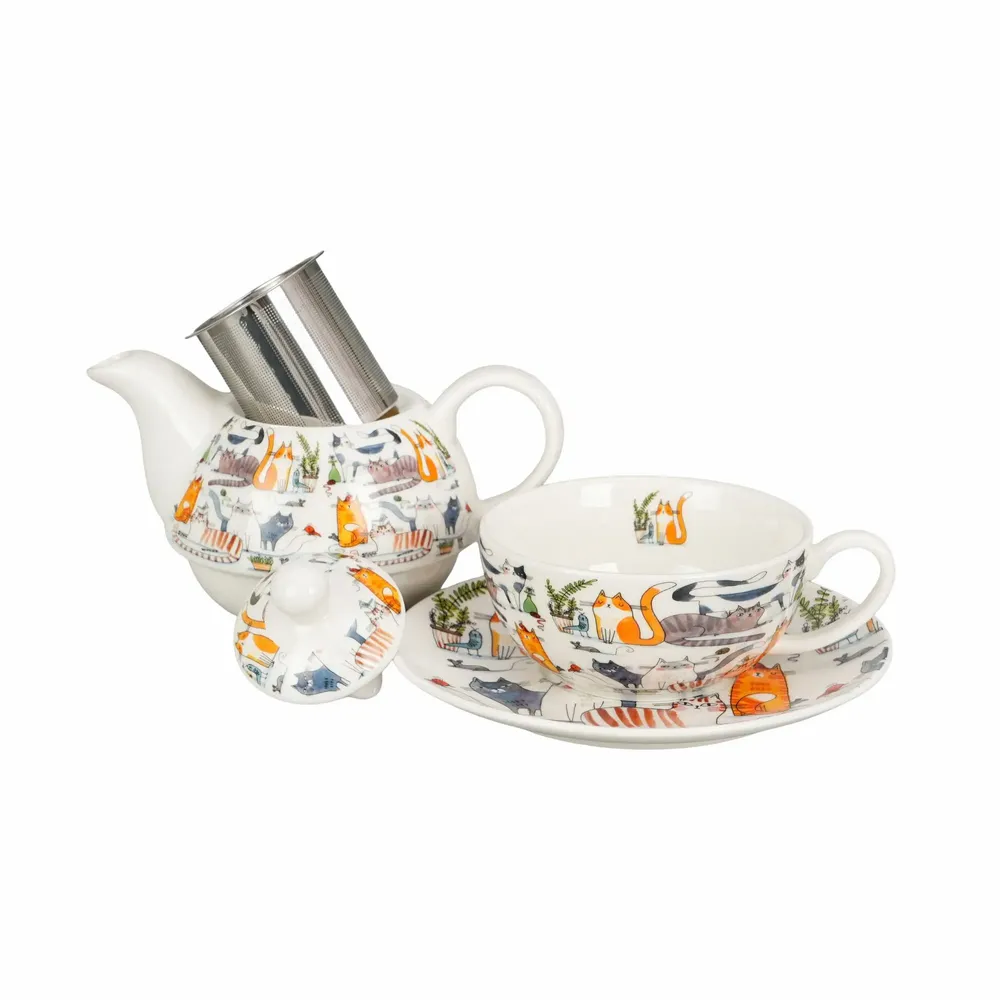 Accessoires thé et café - tea for one lazy cats - KARENA INTERNATIONAL