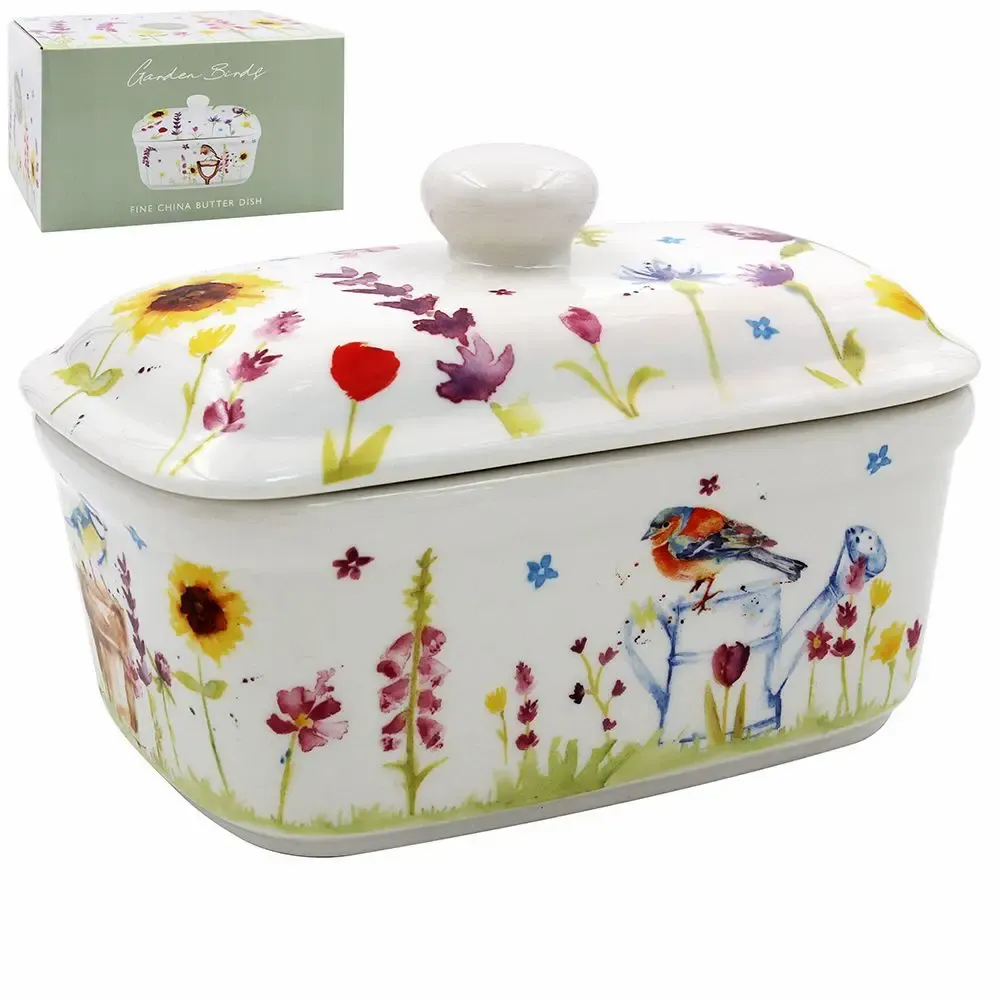 Plats et saladiers - beurrier/terrine garden birds - KARENA INTERNATIONAL