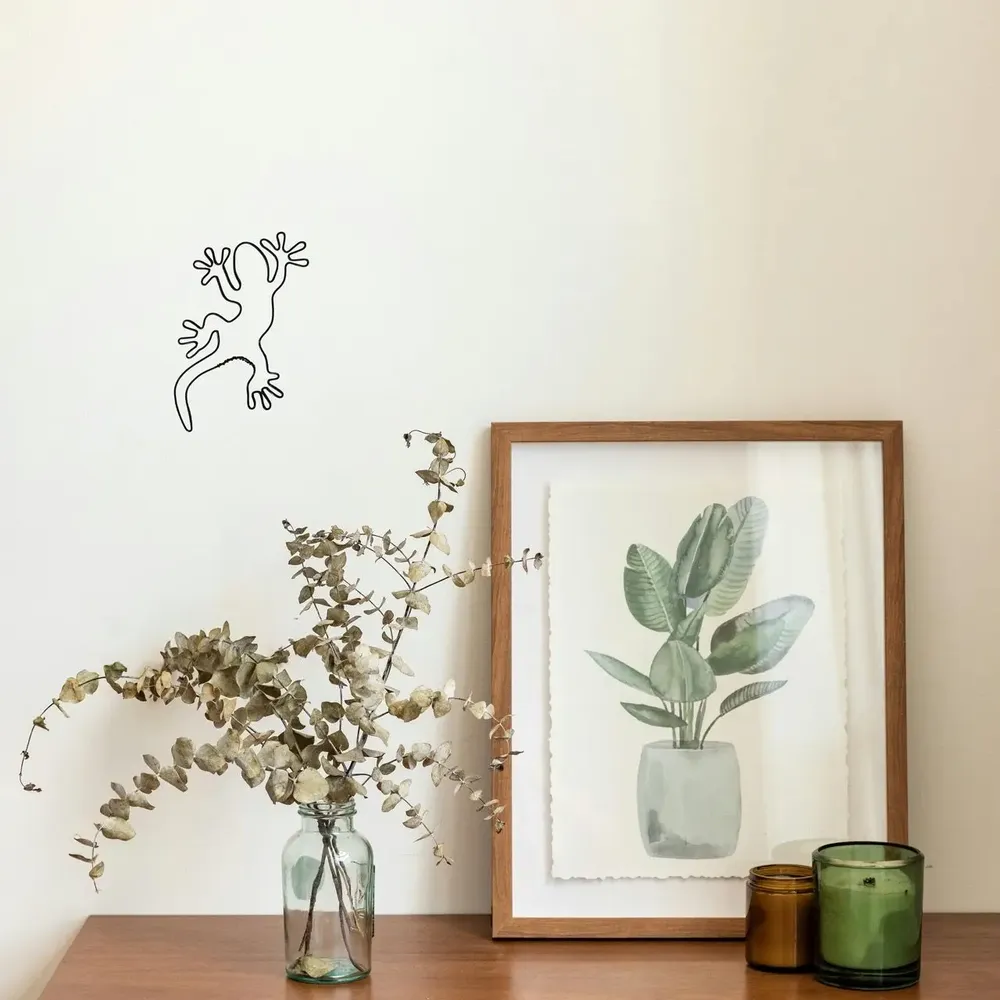 Chambres d'enfants - Décoration Murale en fil de fer - Silhouette Salamandre - à punaiser - BIJOUX DE MUR