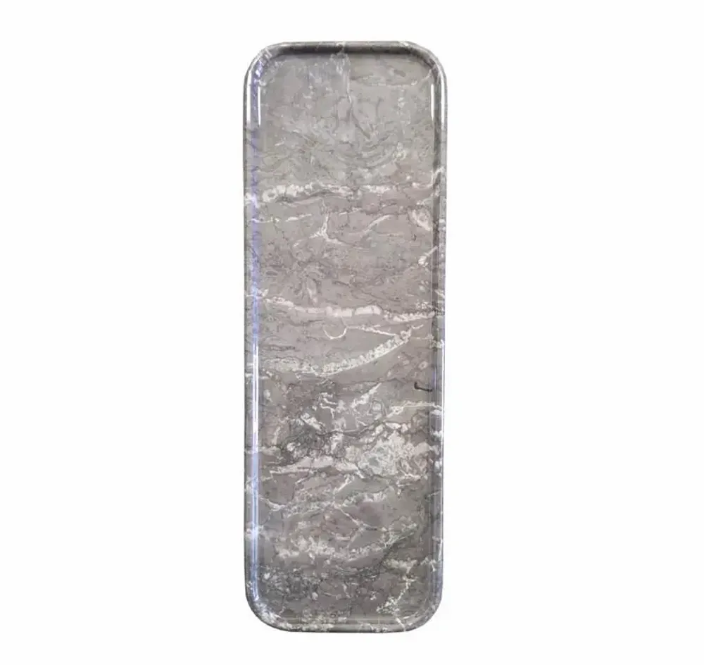 Decorative objects - Rectangular dark gray marble tray - SAGIT