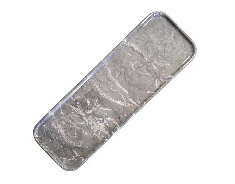 Decorative objects - Rectangular dark gray marble tray - SAGIT