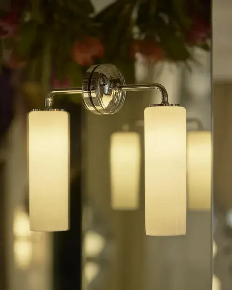 Wall lamps - Claremont Small Wall Light Fine Porcelain - Polished Nickel - CORSTON ARCHITECTURAL DETAIL