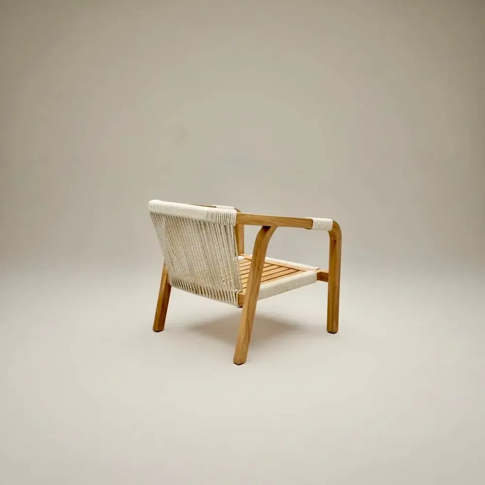 Lawn sofas   - Olefin teak and rope outdoor lounge - SBH3 - BALINAISA