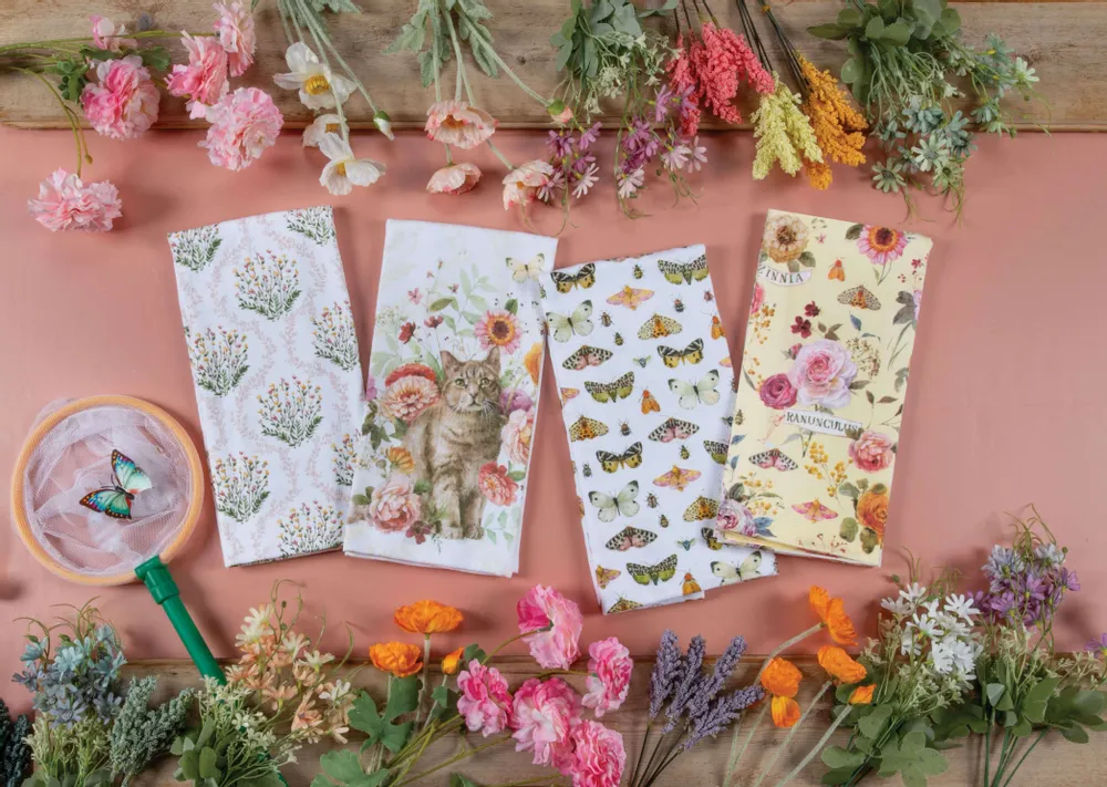Torchons textile - linge de cuisine sketchbook - KARENA INTERNATIONAL