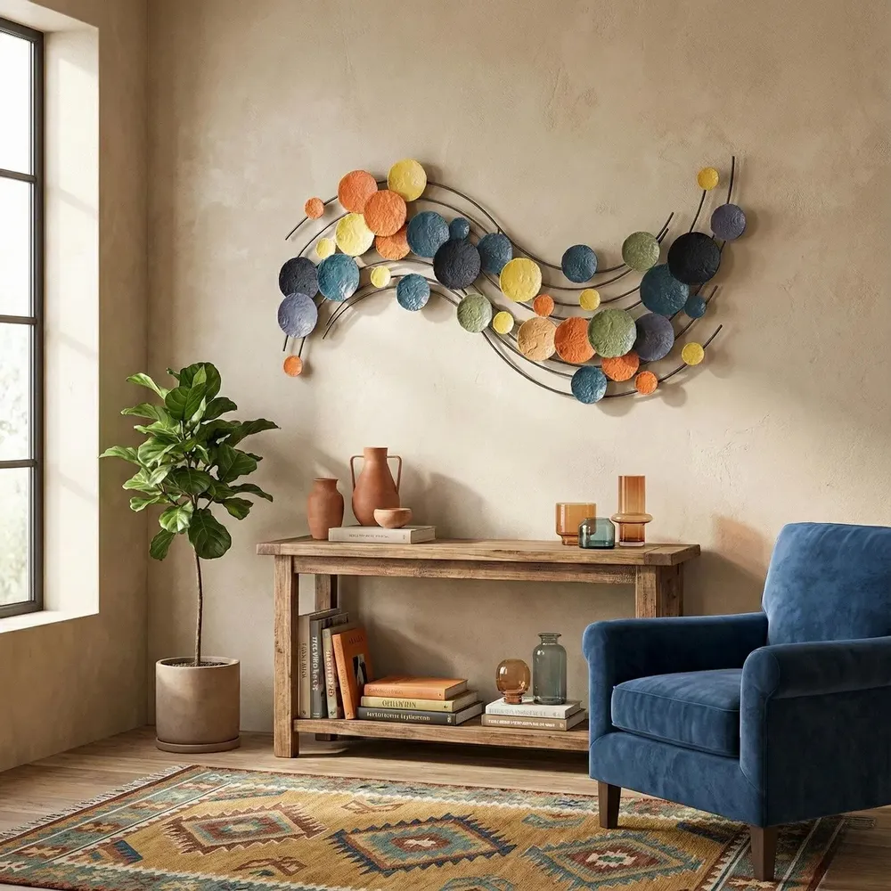 Other wall decoration - Chroma Wave: Handmade Metal Wall Decor - SARMAL DESIGN
