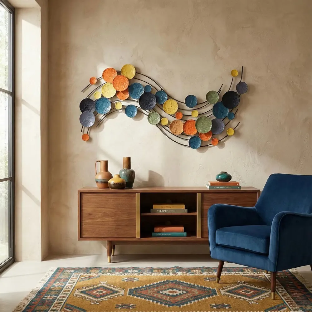 Other wall decoration - Chroma Wave: Handmade Metal Wall Decor - SARMAL DESIGN