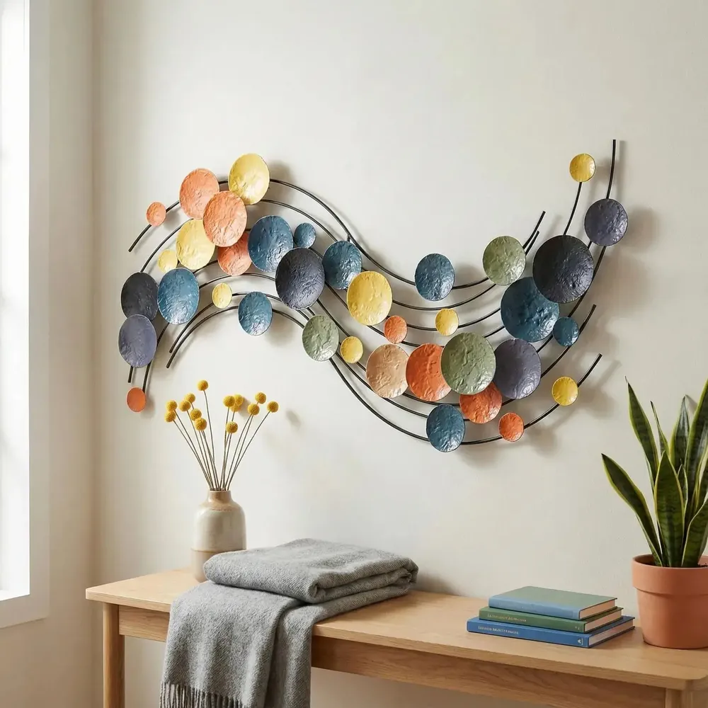 Other wall decoration - Chroma Wave: Handmade Metal Wall Decor - SARMAL DESIGN