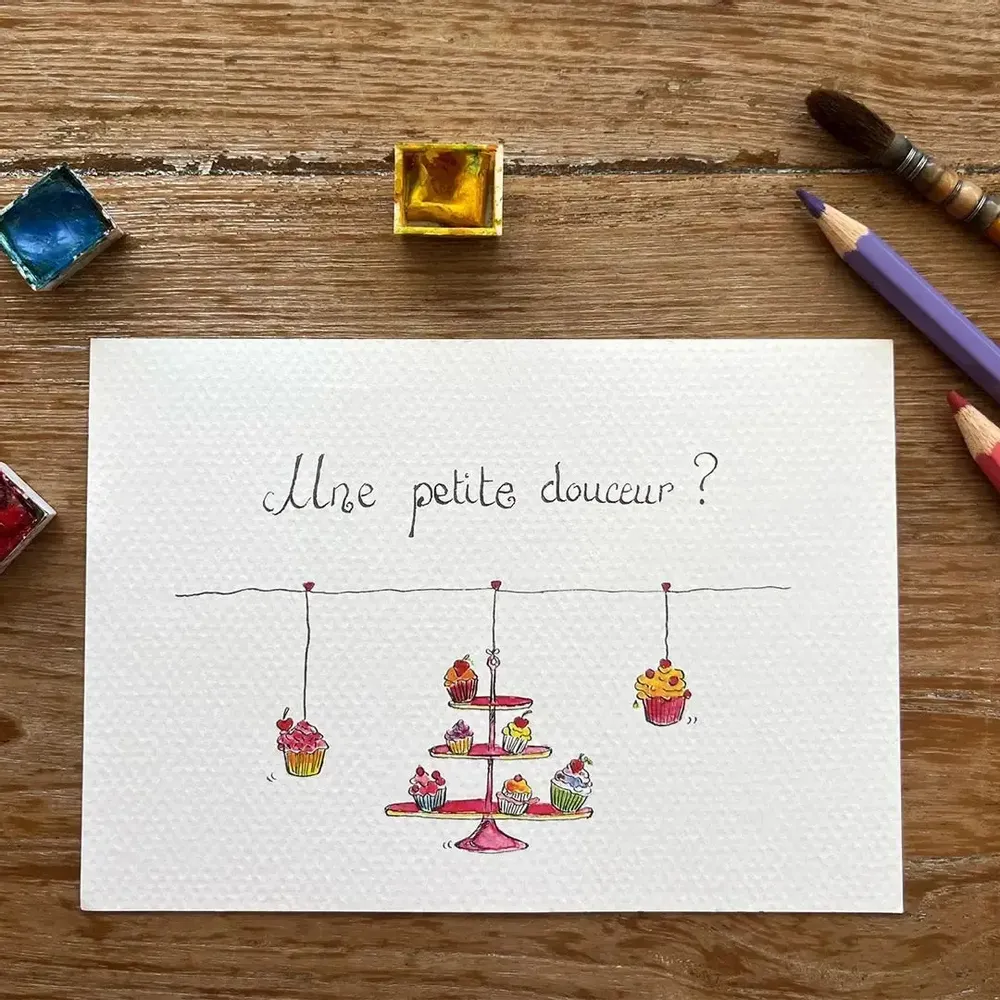 Carterie - Carte Postale Réunion - Une Petite Douceur - POP ET SES FRÈRES