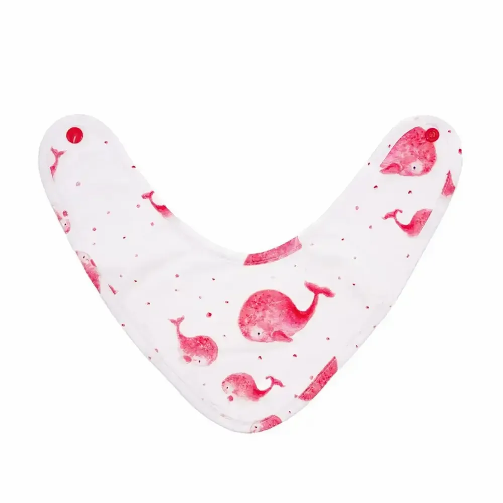Kids accessories - Bandana Bib - The Pink Whales - POP ET SES FRÈRES