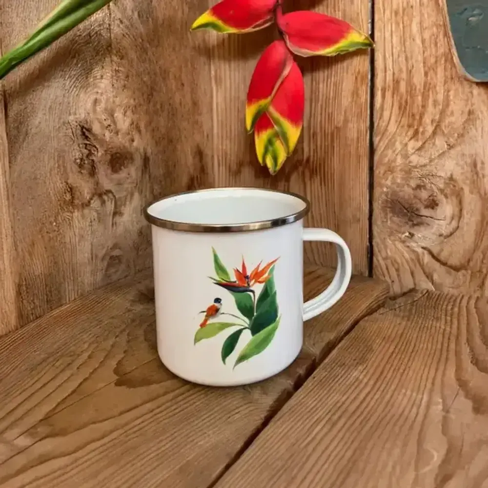 Mugs - Enamel cup - L'Oiseau de Paradis - POP ET SES FRÈRES