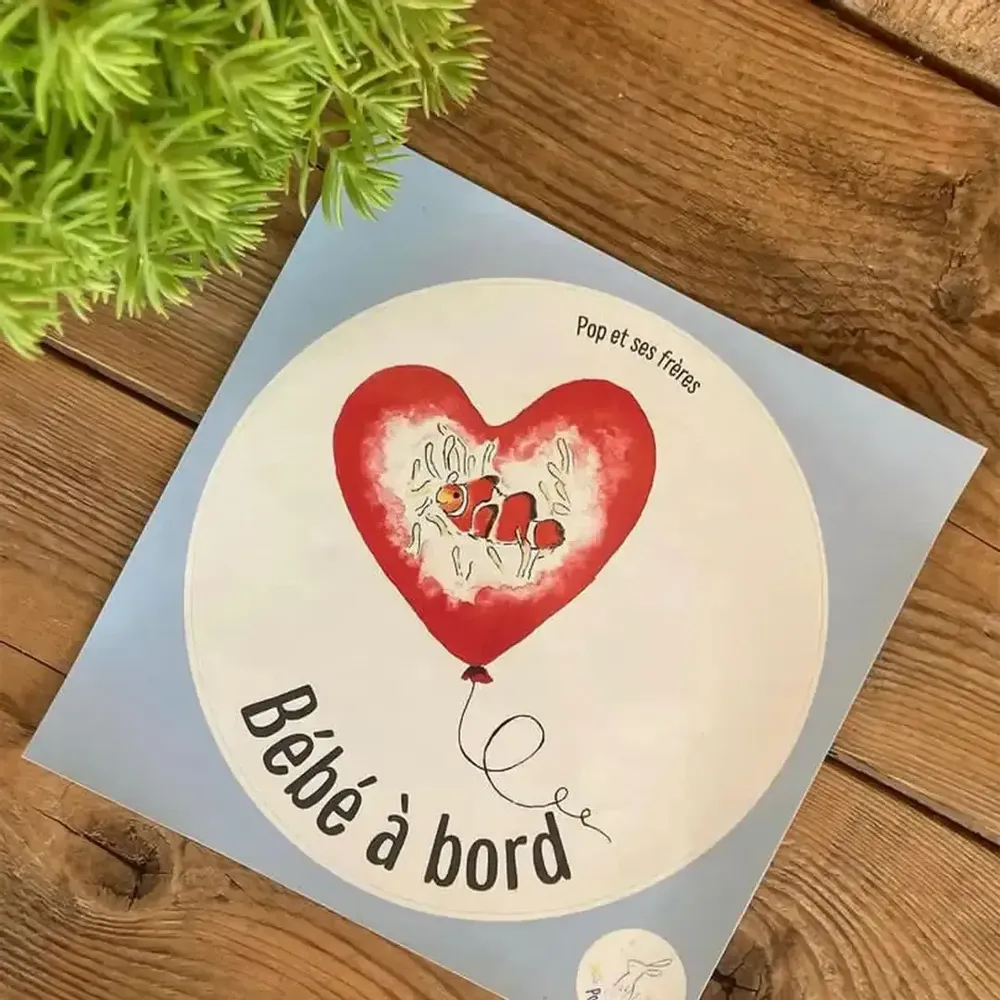 Objets déco enfant - Sticker Bébé À Bord - Poisson Clown Français - POP ET SES FRÈRES