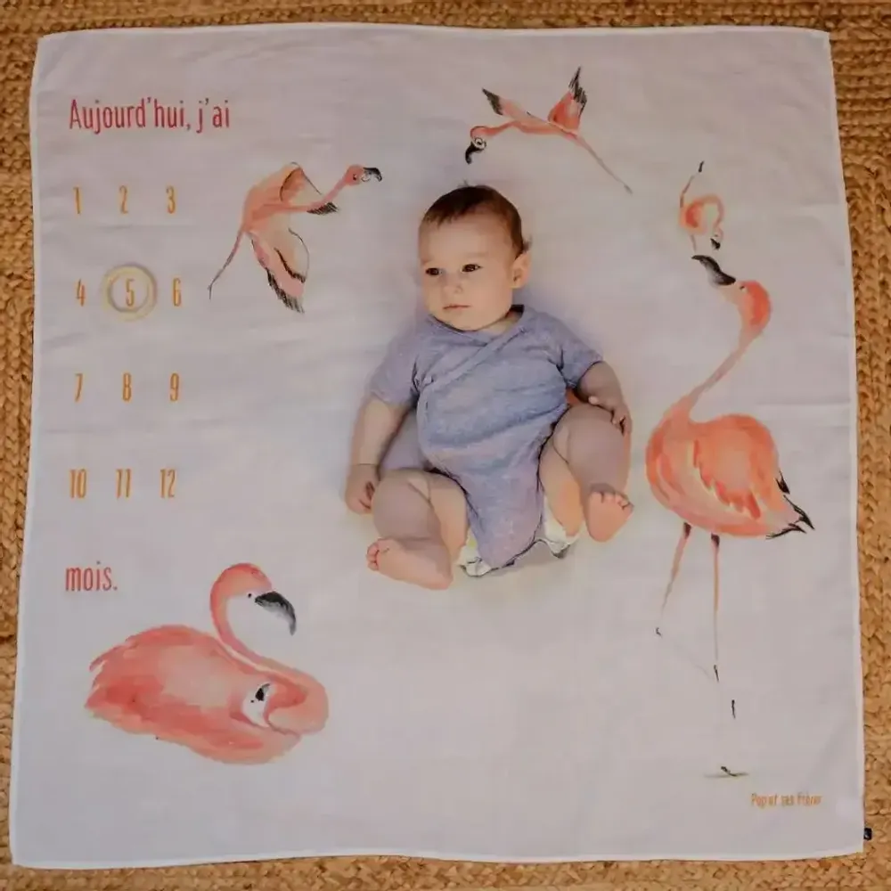 Kids accessories - Muslim photo square - La Famille Flamants Roses - POP ET SES FRÈRES