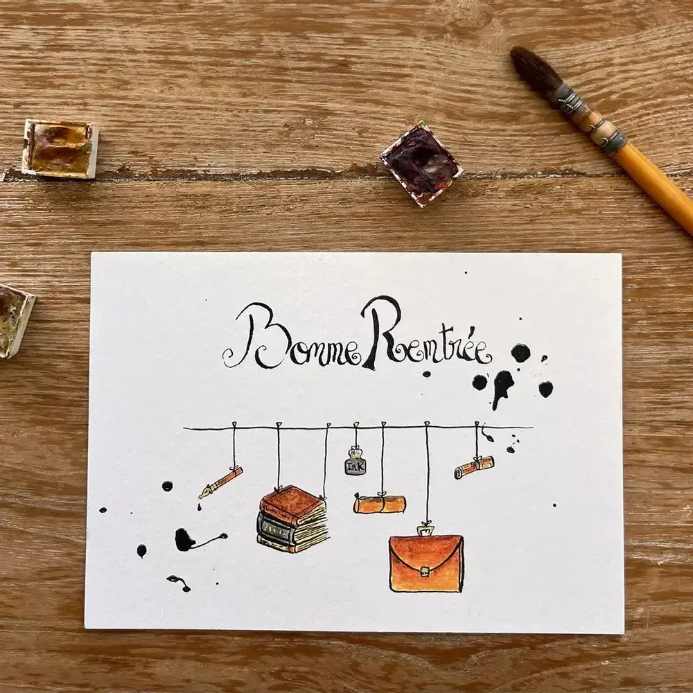Card shop - Postcard Bonne Rentrée - POP ET SES FRÈRES