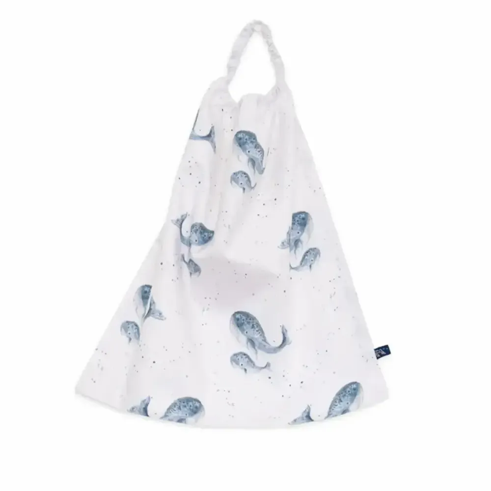 Accessoires enfants - Bavoir École Maternelle - Les Baleines Bleues - POP ET SES FRÈRES